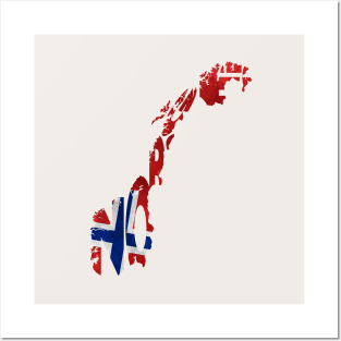 Norway Typo Map Posters and Art